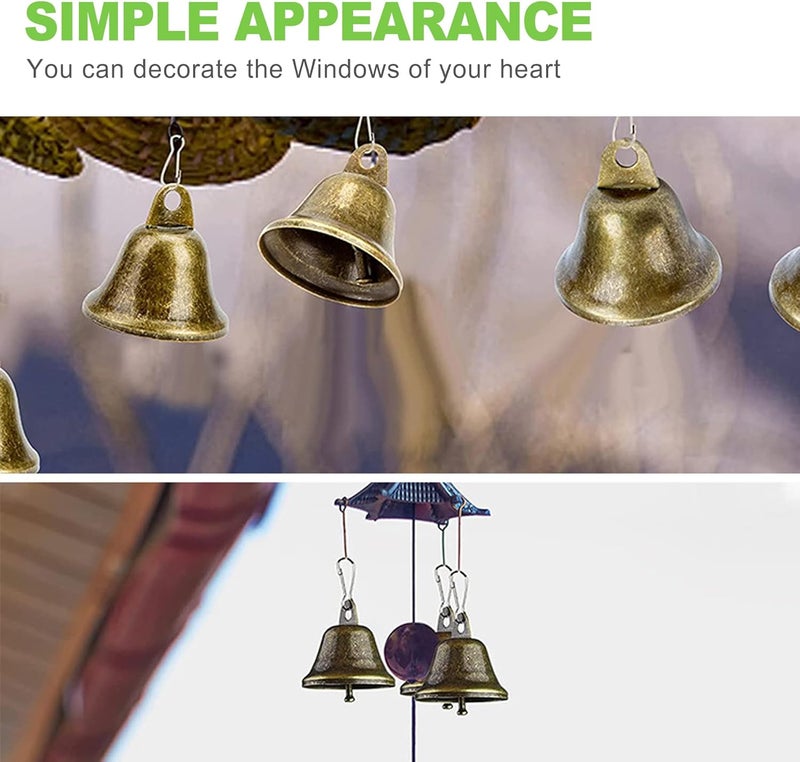 CeroDimo 20 PCS Small Brass Jingle Bells with Spring Clips for Crafts, Vintage Bronze Mini Bells with Spring Hooks, Tiny Bells for Dog Collars, Christmas Tree, Wedding, DIY Decoration - Image 4